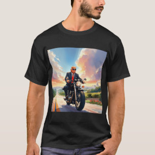 T-shirt Trump Riding Motorcycle US Capitol Washington DC