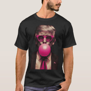 T-shirt Trump rose Bubblegum drôle