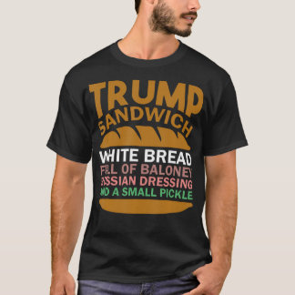 T-shirt Trump Sandwich Pain Blanc Plein De Baloney