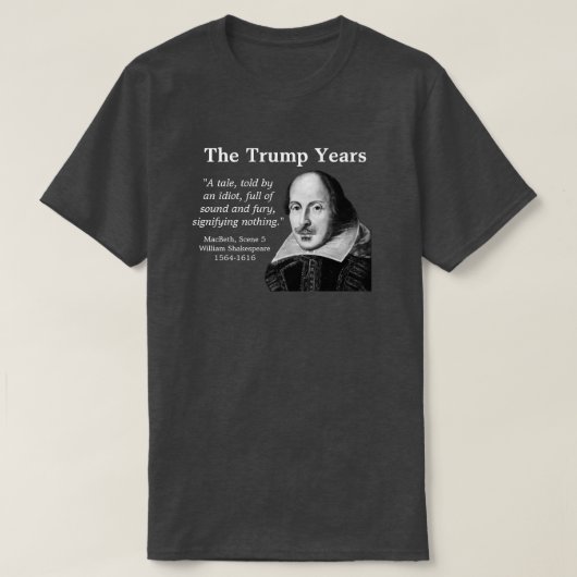 T-shirt Trump, Shakespeare (Design devant)