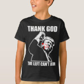 T-shirt Trump Thank God The Left Can't Aim , Small, Black (Devant)