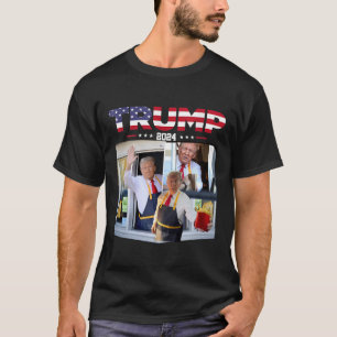 T-shirt Trump Travaille Le Travailleur De Fast Food Au Gui