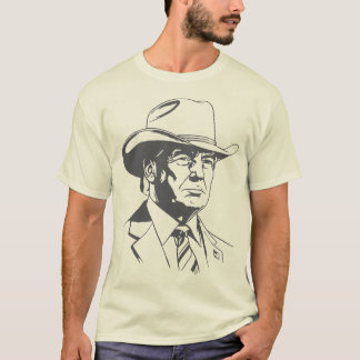 T-shirt Trump Vintage Cavalier Solitaire Cowboy Occidental
