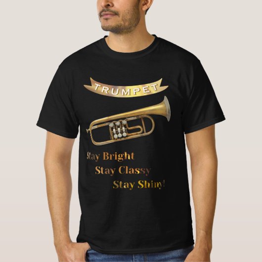 T-shirt Trumpet Player Funny Humor Musical Instrument (Devant)