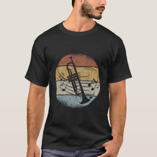 T-shirt Trumpet Player Orchestra Musicien Notes Retro Trum