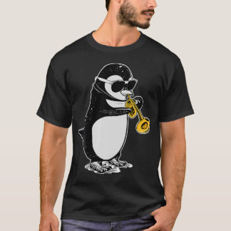 T-shirt Trumpet Player Penguin Lover Kids Musician Trumpet