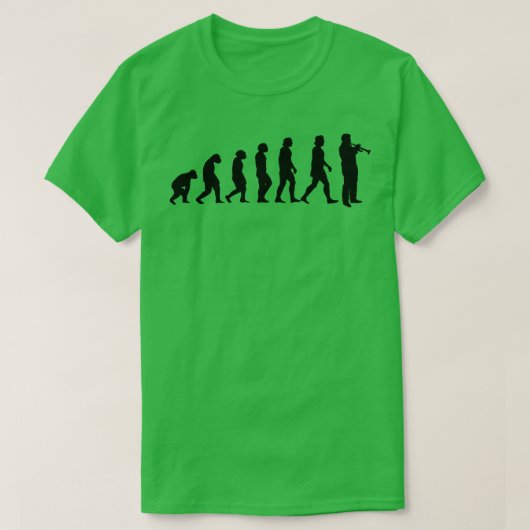 T-shirt Trumpet Trumpet Player Evolution (Design devant)