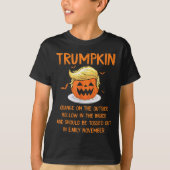 T-shirt Trumpkin Orange Sur La Hallowee Anti-Trump Extérie (Devant)