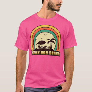 T-shirt Trunk Bay Beach Vintage Retro Style coucher de sol