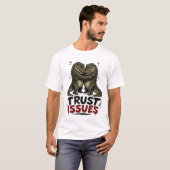 T-shirt Trust Issues Grumpy Crocodile Illustration (Devant entier)