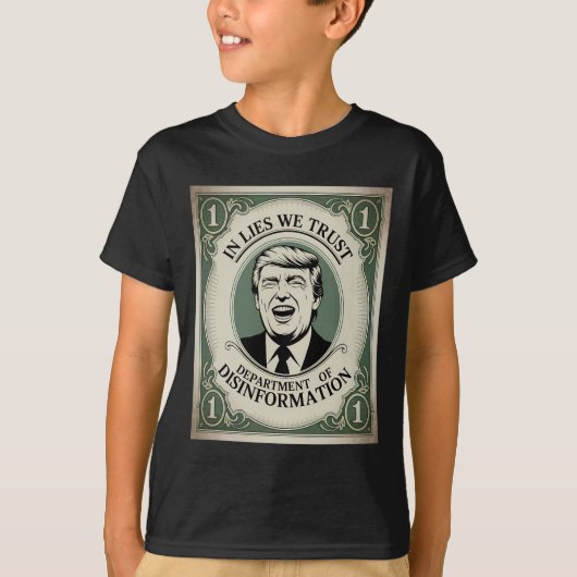T-shirt “trust Nobody” - Trump Nknote Parody 2  (Devant)
