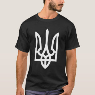 T-shirt Tryzub White - Trident ukrainien