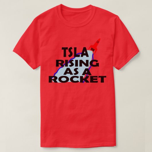 T-shirt Tsla se levant comme une fusée 1 (Design devant)