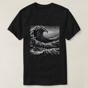 T-shirt Tsunami graphique de tableau de bord