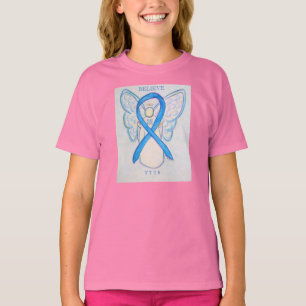 T-shirt TTS Blue Awareness Ribbon Angel Custom Shirt