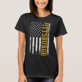 T-shirt Ttsburgh Usa Flag Patriotic American From Ttsburgh (Devant)