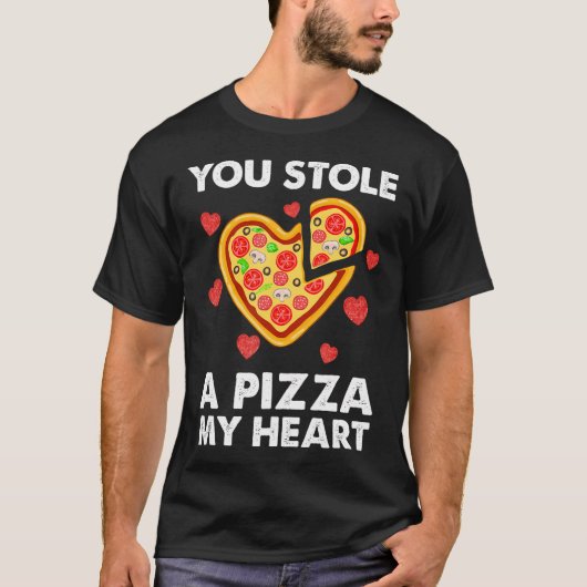 T-shirt Tu As Volé Une Pizza De Mon Coeur De Funny Valenti (Devant)