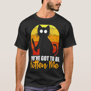 T-shirt Tu Dois Être Kitten Me Halloween Chat Knife