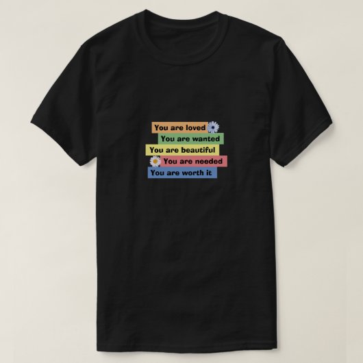 T-shirt Tu es aimé, (Design devant)