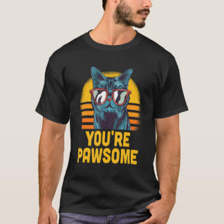 T-shirt Tu es génial Chat Pun Chat Maman Kitten Papa