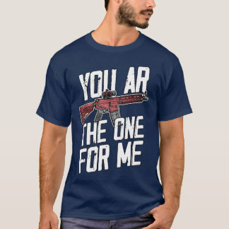 T-shirt Tu es le seul pour moi fusil garçon fille
