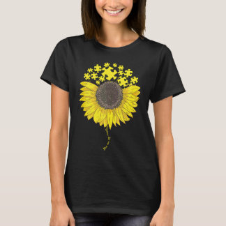 T-shirt Tu es mon soleil Autisme Puzzle Tournesol Autisme 