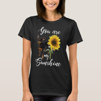 T-shirt Tu Es Mon Sunshine Sunflower Min Pin Maman