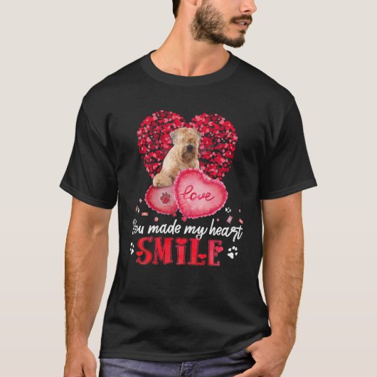 T-shirt Tu Fais De Mon Coeur Un Sourire Doux, Tétré Sur Te (Devant)