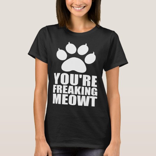 T-shirt Tu fais peur à meowt (Devant)