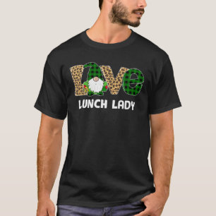 T-shirt Tu Leopard Plaid Gnome Lunch Lady St Patricks Day