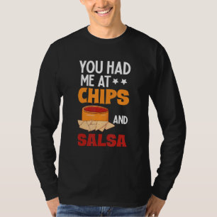 T-shirt Tu M'as Conquis Aux Chips Et Salsa Salsa Pour Ama