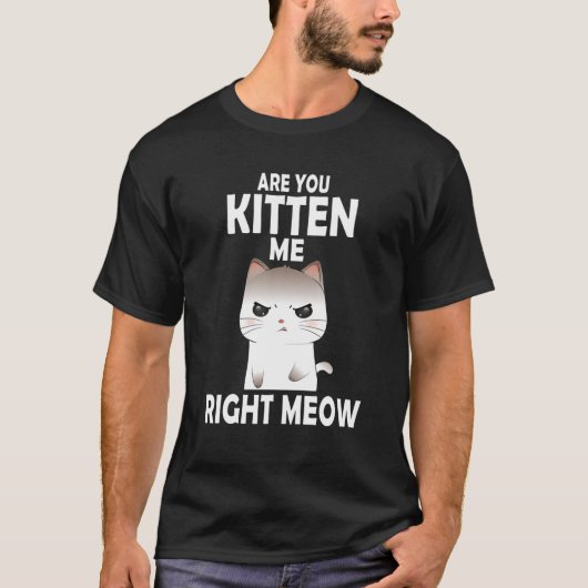 T-shirt Tu M'As Dit Meow Kawaii Funny Cat Humo (Devant)
