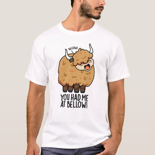 T-shirt Tu M'As Eu À Bellow Funny Yak Pun (Devant)