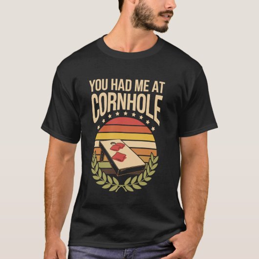 T-shirt Tu m'as eu à Cornhole (Devant)