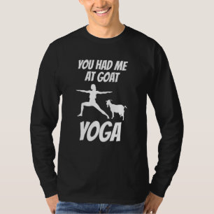 T-shirt Tu M'As Eu À La Chèvre Yoga Pose Fille Animal ferm