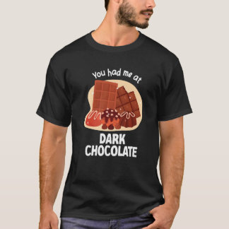 T-shirt Tu m'as eu au chocolat noir Chocolat noir