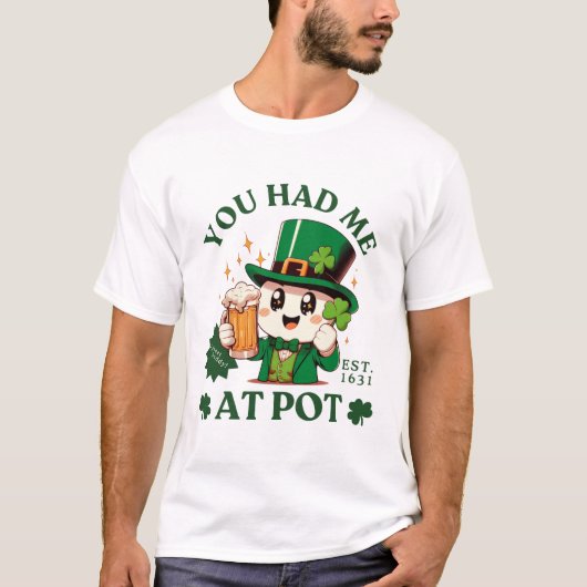 T-shirt Tu m'as eu avec pot (Devant)