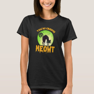 T-shirt Tu me fais peur, chat noir