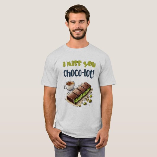 T-shirt Tu Me Manques Du Choco-lot ! - Chocolat Kunafa Wor (Devant entier)