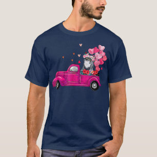 T-shirt tu mignon camion chat valentines jour costume garç