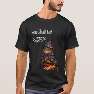T-shirt Tu ne PSPSPSPS pas, Chat en costume de magicien mi