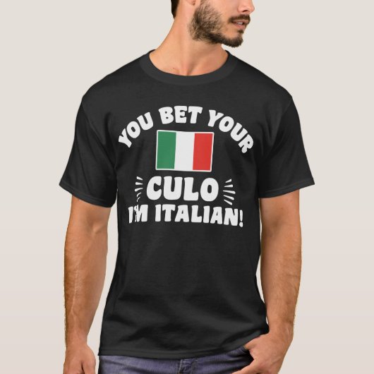 T-shirt Tu paries ton culo Je suis Italien (Devant)