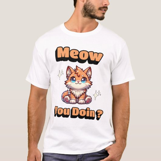 T-shirt Tu Veux Le Faire ? Cute Funny Chat Pun pour les am (Devant)