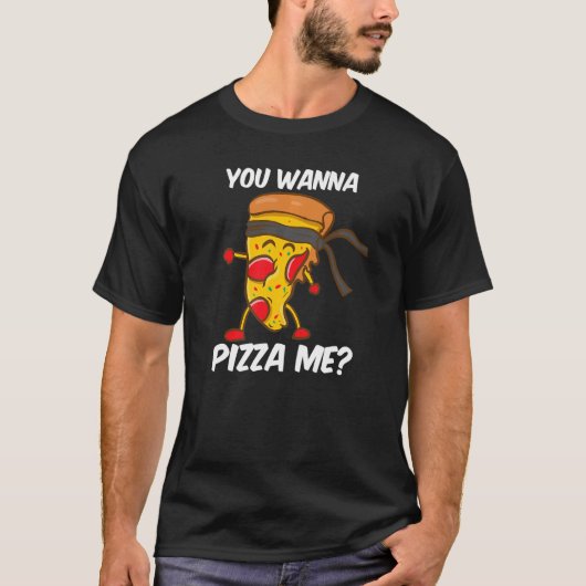 T-shirt Tu Veux Pizza Me Karate Judo Taekwondo Fighter P (Devant)