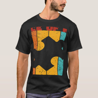 T-shirt Tu Veux Un Morceau De Moi Retro Jigsaw Puzzling