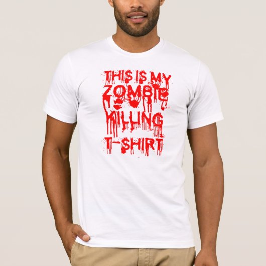 T-shirt tuant des zombies (Devant)