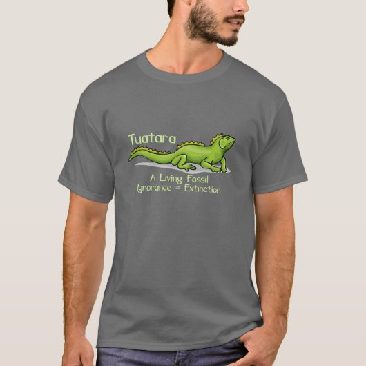 T-shirt Tuatara - Ignorance = Extinction (Devant)