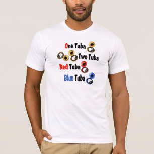 T-shirt Tuba Bleu Rouge