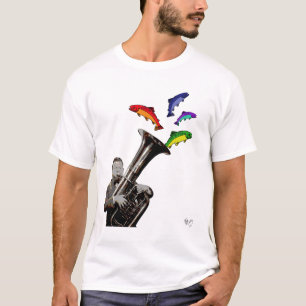 T-shirt Tuba et poissons