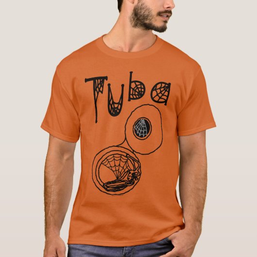 T-shirt Tuba Halloween Cobwebs ami (Devant)